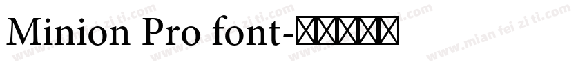 Minion Pro font字体转换